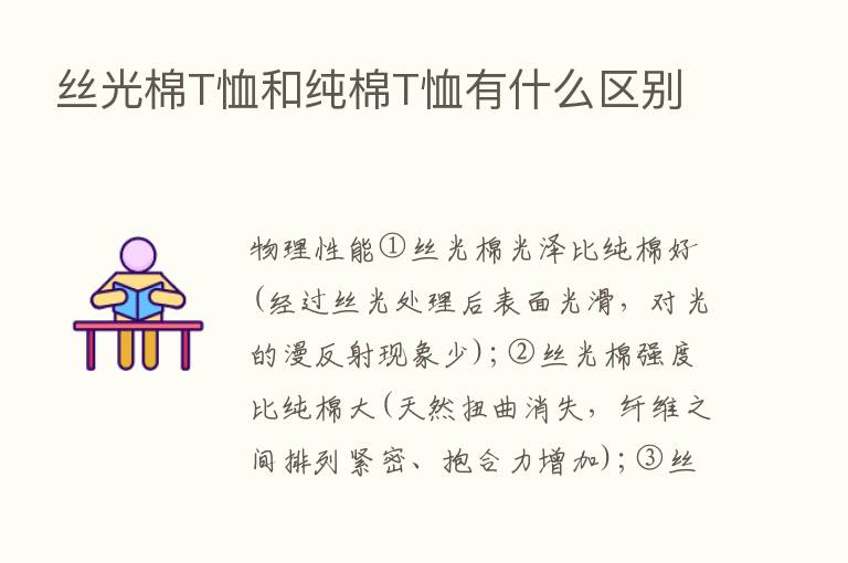 丝光棉T恤和纯棉T恤有什么区别