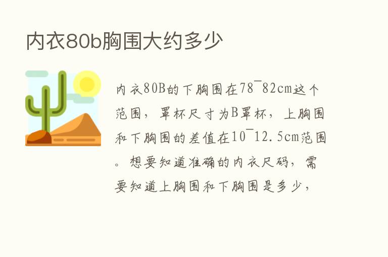 内衣80b胸围大约多少