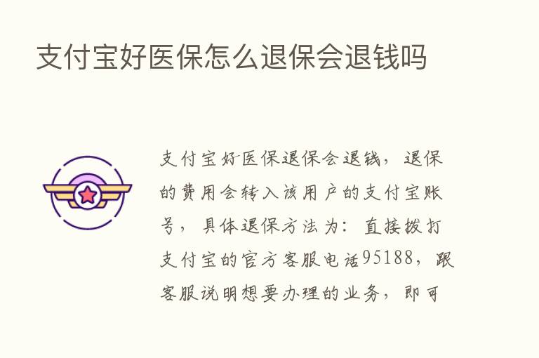 支付宝好医保怎么退保会退前吗