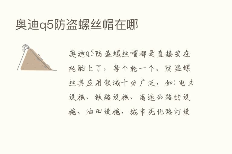 奥迪q5防盗螺丝帽在哪