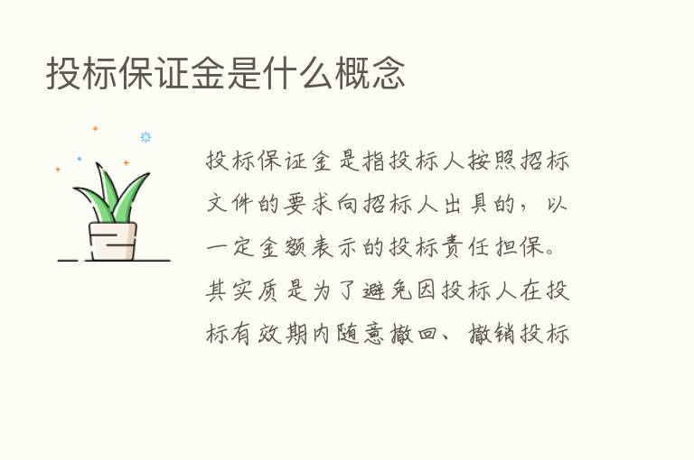 投标保证金是什么概念