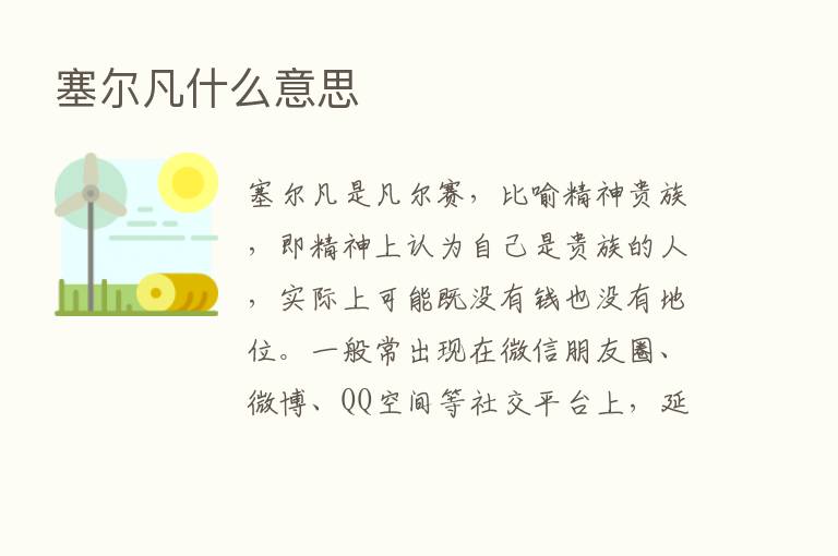 塞尔凡什么意思