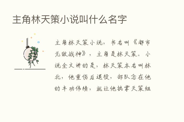 主角林天策小说叫什么名字