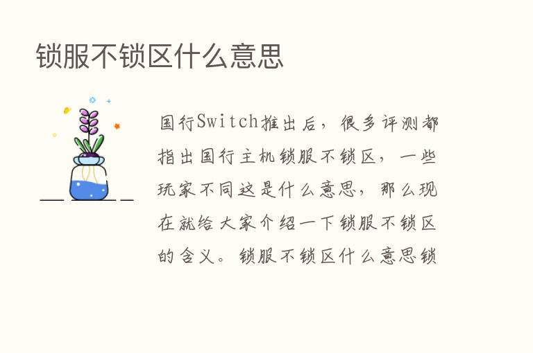 锁服不锁区什么意思