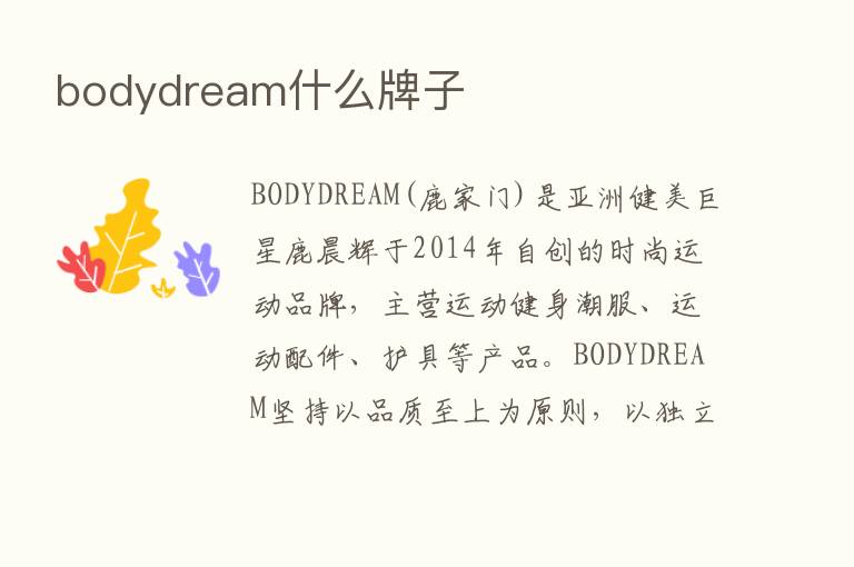 bodydream什么牌子