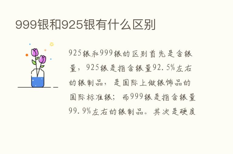 999银和925银有什么区别