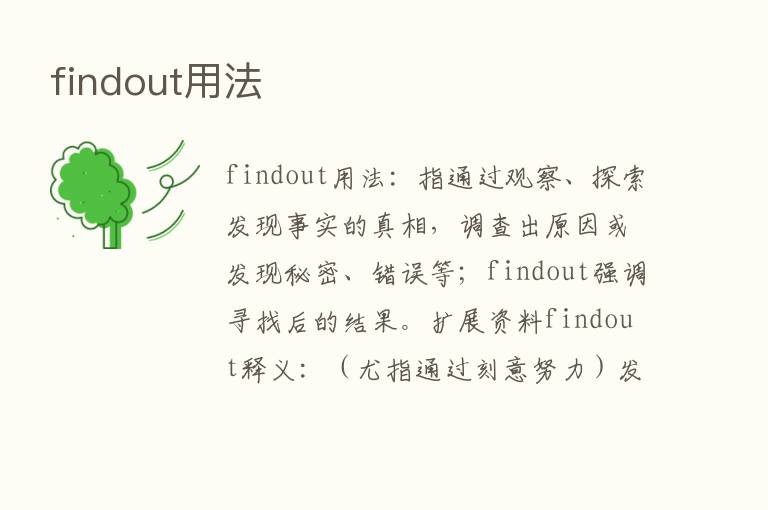 findout用法