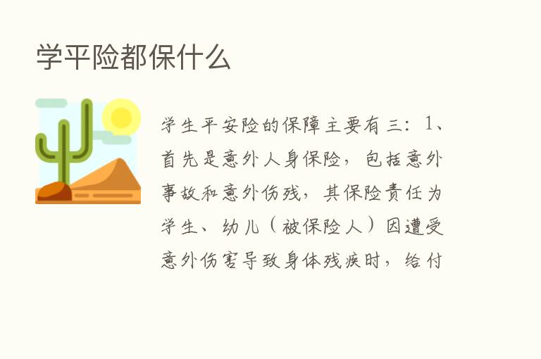 学平险都保什么