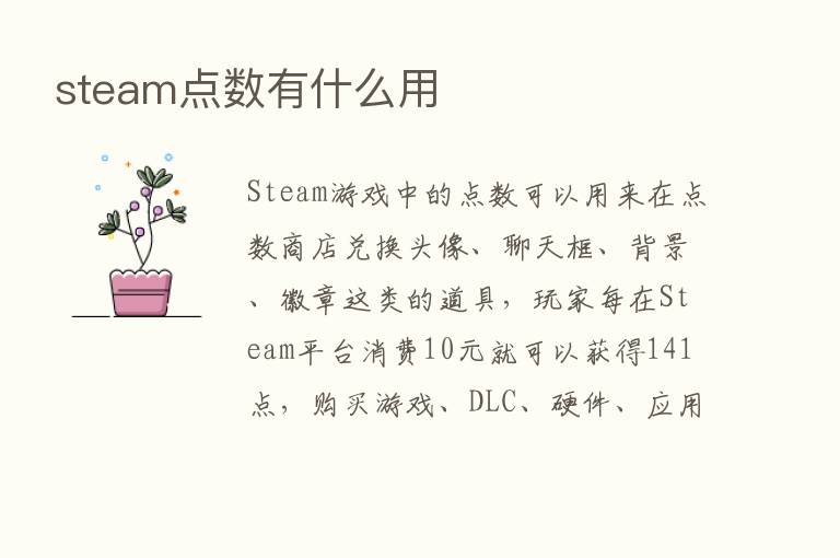 steam点数有什么用