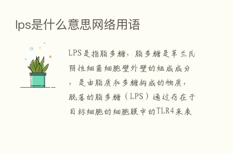 lps是什么意思网络用语