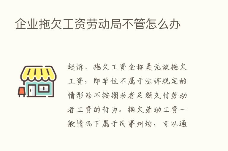 企业拖欠工资劳动局不管怎么办