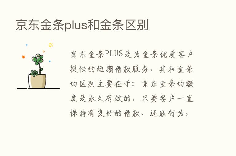 京东金条plus和金条区别