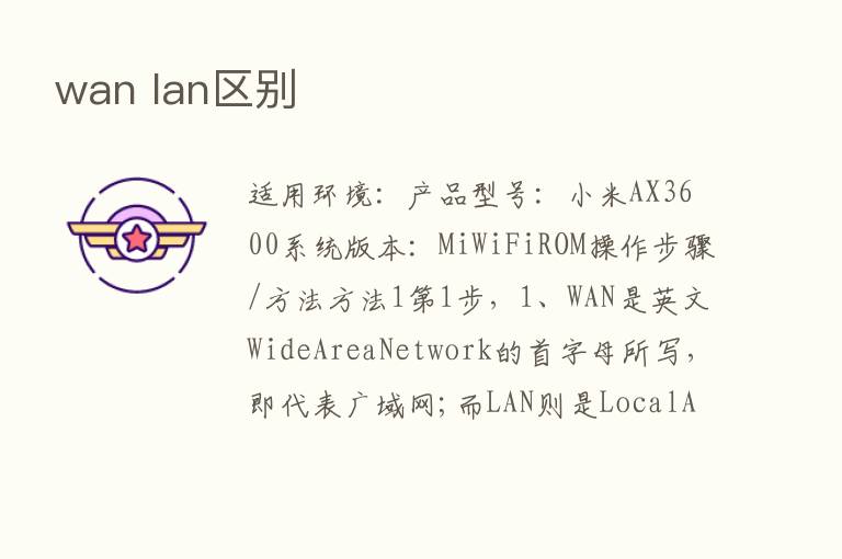 wan lan区别