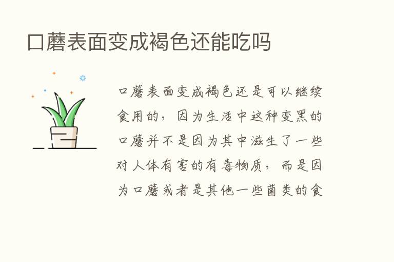 口蘑表面变成褐色还能吃吗