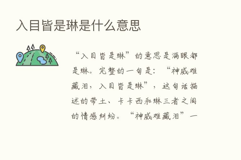 入目皆是琳是什么意思