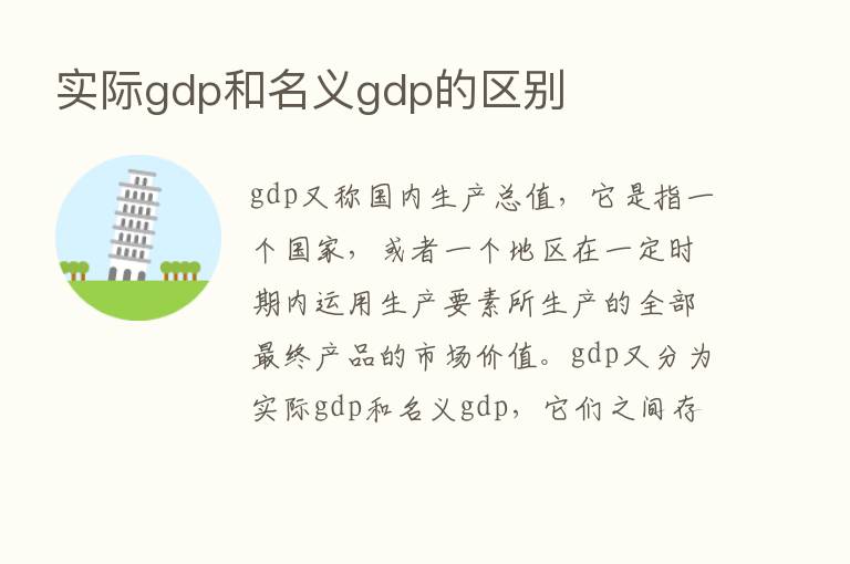 实际gdp和名义gdp的区别