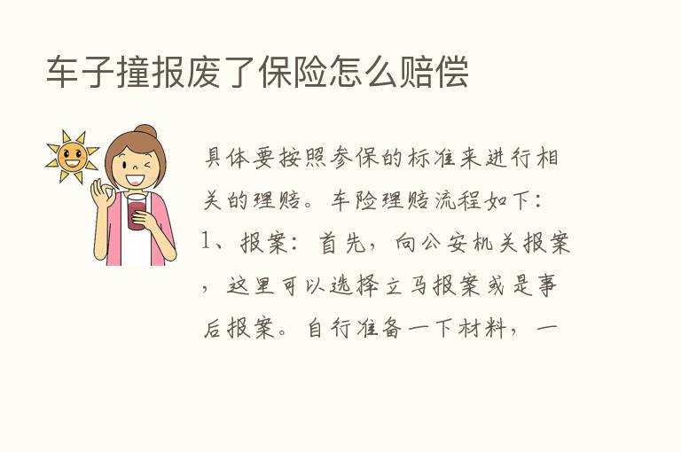 车子撞报废了      怎么赔偿