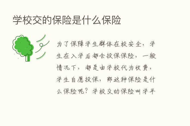 学校交的      是什么      