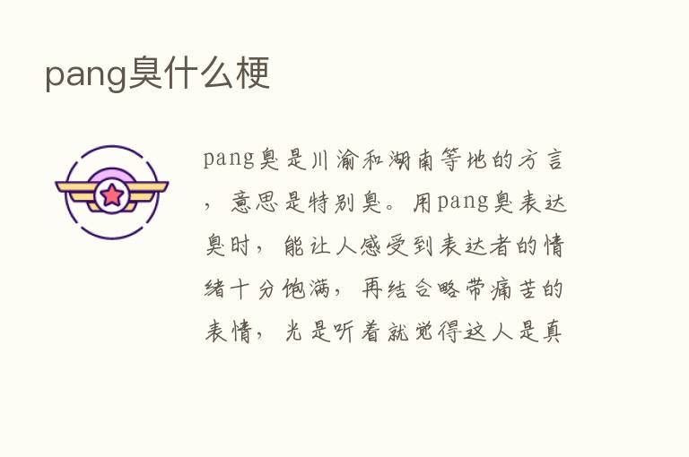 pang臭什么梗